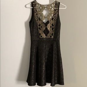 Black and gold dress